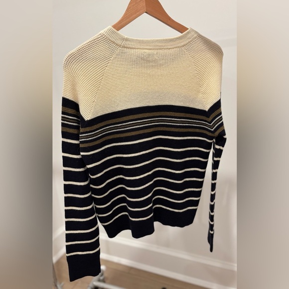 Faherty Navy and Cream Striped Sweater - Picture 2 of 2